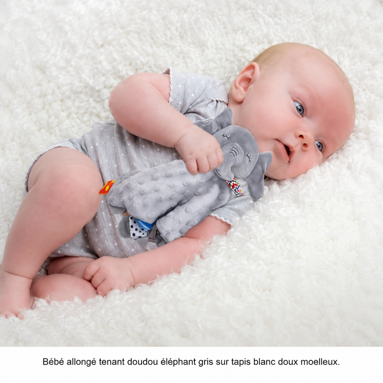 Doudou éléphant | Coton Naturel