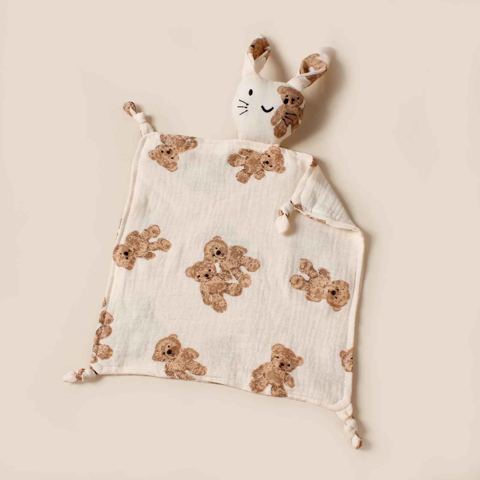 doudou chat avec motif des ours tres mignon 
