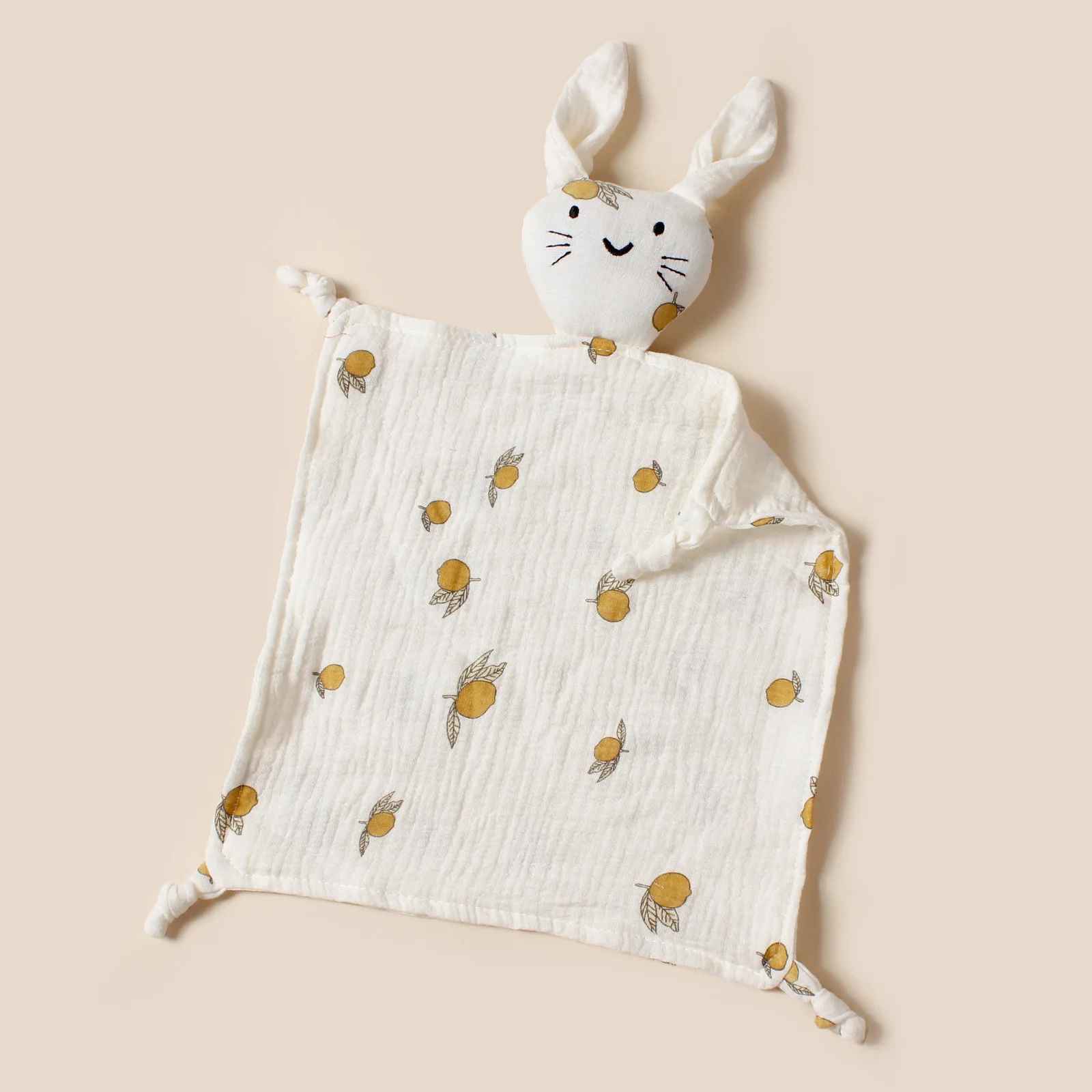 doudou chat motifs citrons tres fraiche