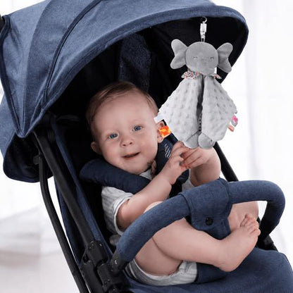 doudou elephant coton naturel attacher dans une possette