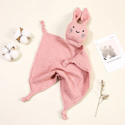 doudou lapin rose leger et reconfortant ideal pour accompagner bebe des la naissance