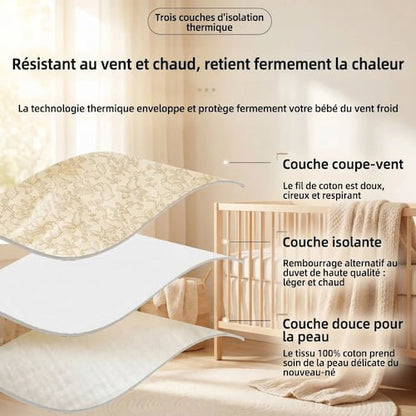 nid d'ange bebe à trois couches respirantes avec isolation thermique pour protéger bébé du froid et du vent