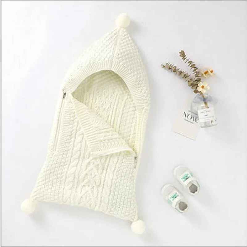 nid d ange cosy blanc en maille douce parfait pour garder bebe bien au chaud